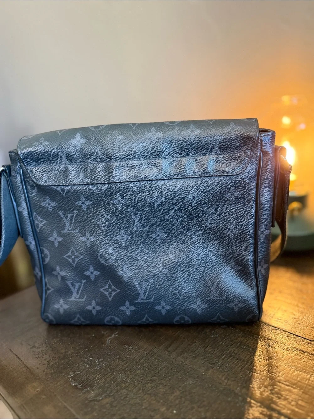 Louis Vuitton District PM Eclipse Monogram Messenger Crossbody Bag Black Grey LV
